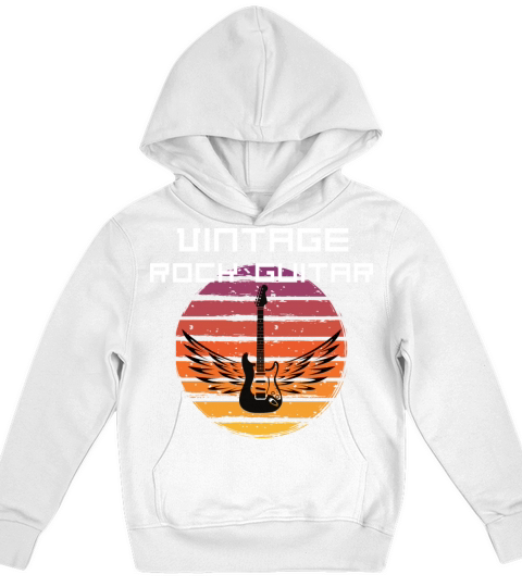 vintage rock guitar Kids Hoodie