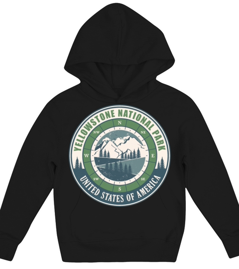 Yellowstone National Park United States Hiking Kids Hoodie