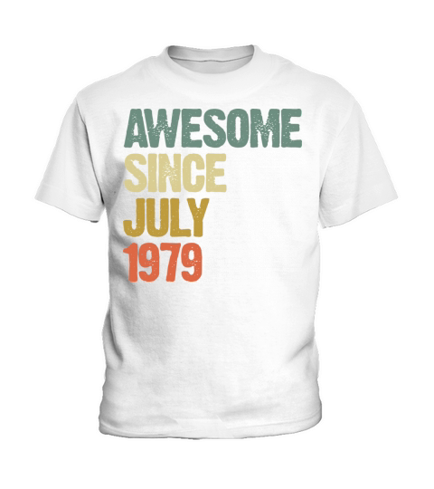 Distressed Vintage Awesome Since July 1979 Kids T-Shirt