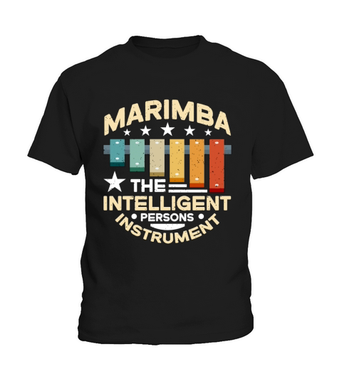 Marimba The Intelligent Persons Retro Instrument Kids T-Shirt