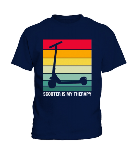 Stunt Scooter Is My Therapy Vintage Scooter Kids T-Shirt