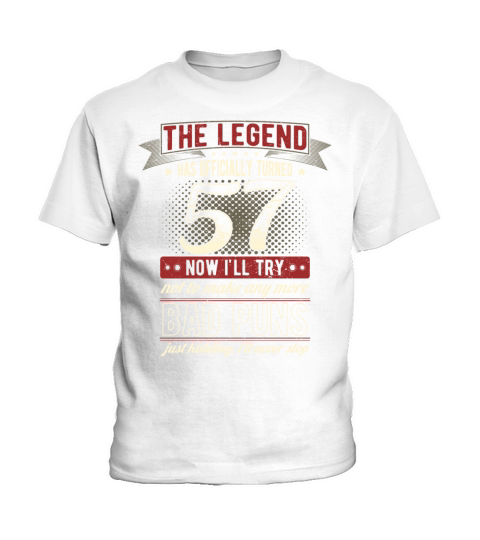 The Legend Officially 57 Years Old 57th Birthday Kids T-Shirt