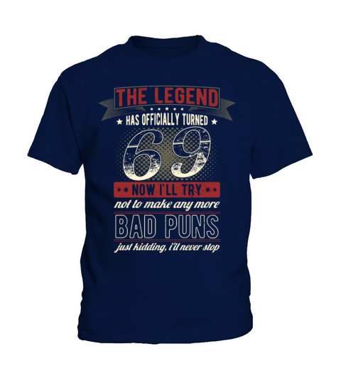The Legend Officially 69 Years Old 69th Birthday Kids T-Shirt