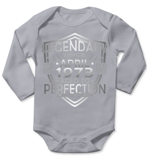 50th birthday man April born 1973 original Long Sleeve Baby One-Piece