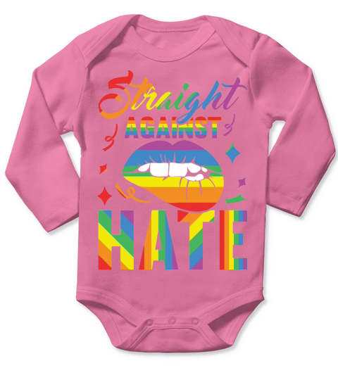Straight Against Hate Long Sleeve Baby One-Piece