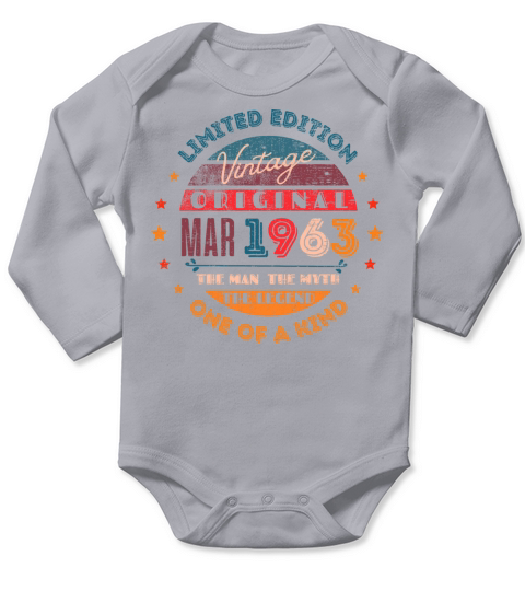 Vintage Original March 1963 Long Sleeve Baby One-Piece