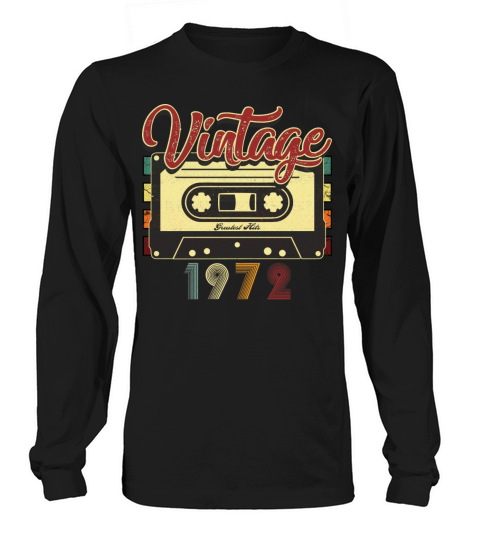 Vintage 1972 Greatest Hits Cassette Tape Long sleeved Unisex