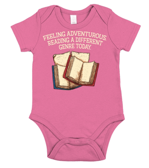 Feeling Adventurous Funny Book Lover Humor Bookwor Short Sleeve Baby One-Piece