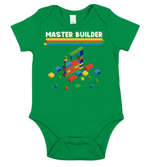 Funny Master Builder for Kids Men Women Cool Short Sleeve Baby One-Piece