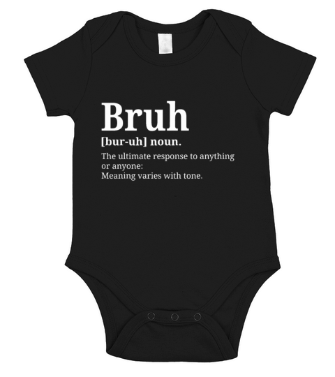 Funny Vintage Bruh Definition Brother Short Sleeve Baby One-Piece