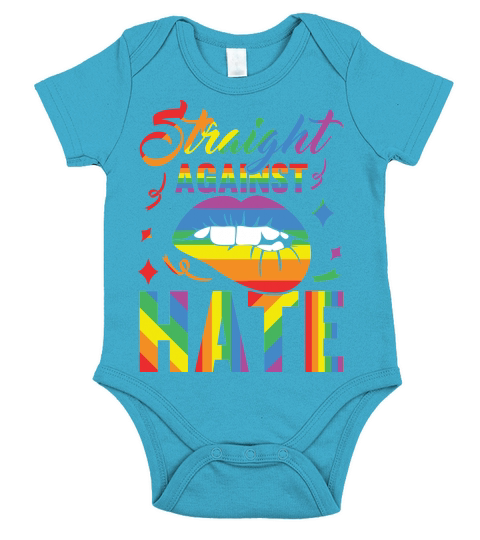 Straight Against Hate Short Sleeve Baby One-Piece