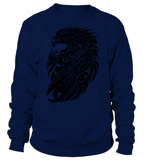 Eagle In Vintage Tattoo Tribal Feather Style Sweatshirt Unisex