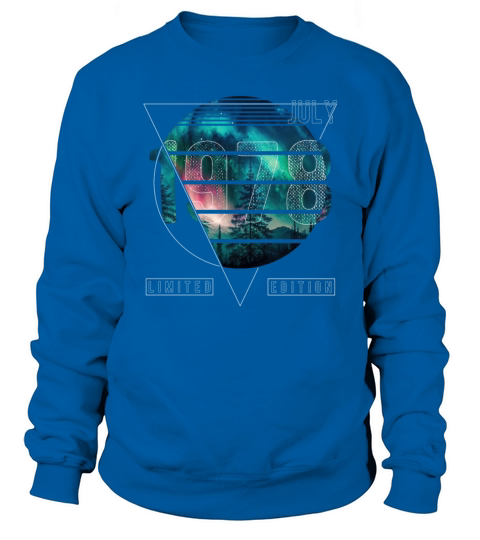Limited Edition 1978 July Birthday Polar Lights Sweatshirt Unisex