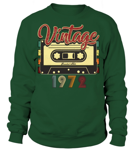 Vintage 1972 Greatest Hits Cassette Tape Sweatshirt Unisex