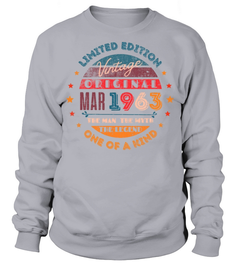 Vintage Original March 1963 Sweatshirt Unisex