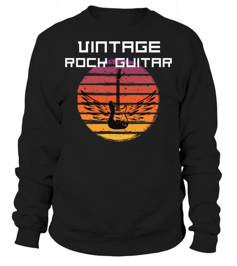 vintage rock guitar Sweatshirt Unisex