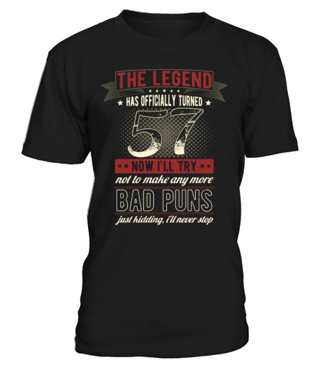 The Legend Officially 57 Years Old 57th Birthday T-Shirt Unisex