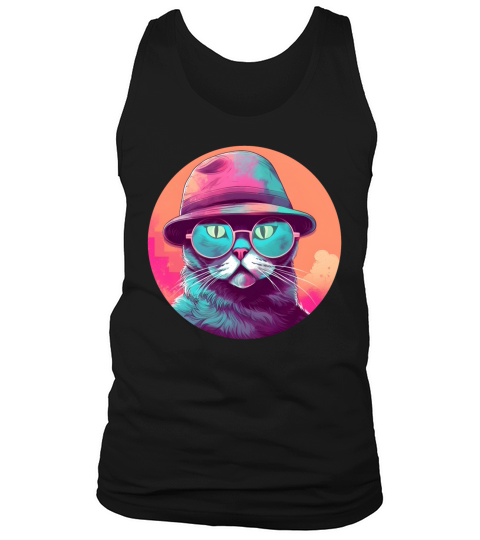Cat Lovers Retro Style Tank Top Unisex