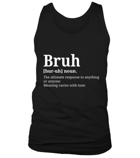 Funny Vintage Bruh Definition Brother Tank Top Unisex
