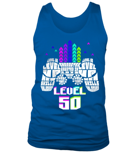 Geek Level 50 Unlocked 1973 50th Birthday Gamer Tank Top Unisex