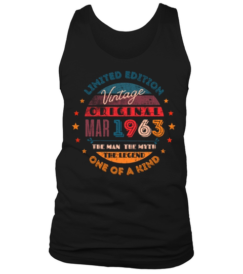 Vintage Original March 1963 Tank Top Unisex