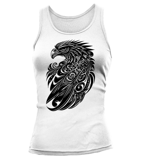 Eagle In Vintage Tattoo Tribal Feather Style Tank top Woman