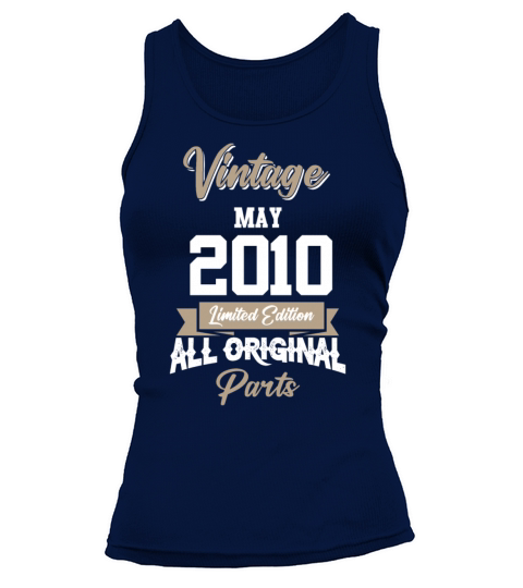 May 2010 Vintage Birthday Present Tank top Woman