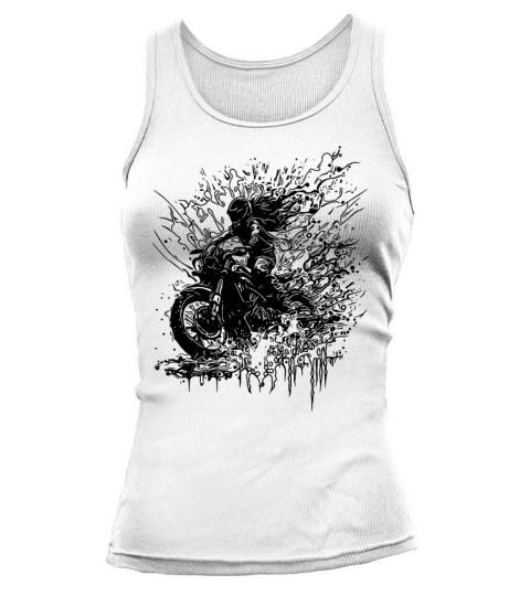 Motorcyclist Bikerin Off-road Ride Splash Tank top Woman
