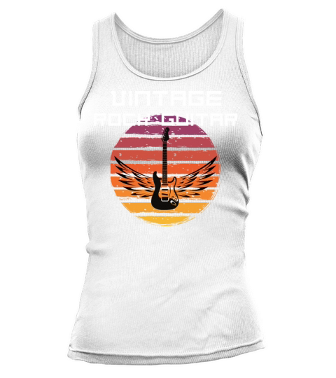 vintage rock guitar Tank top Woman