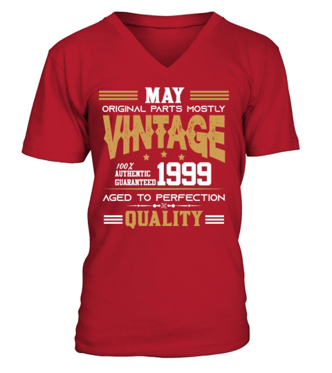 Vintage Aged To Perfection May 1999 V-Neck T-shirt