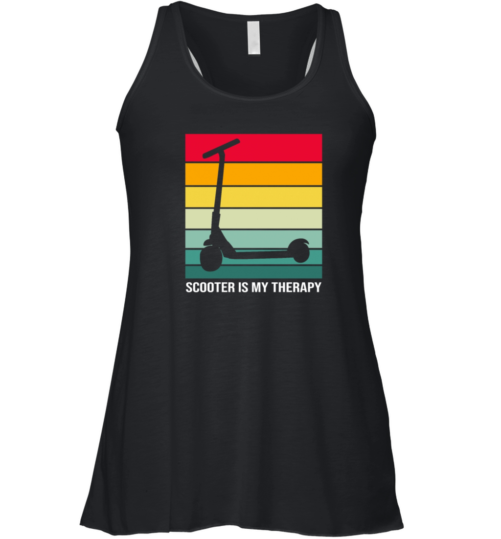 Stunt Scooter Is My Therapy Vintage Scooter Women's Flowy Tank Top