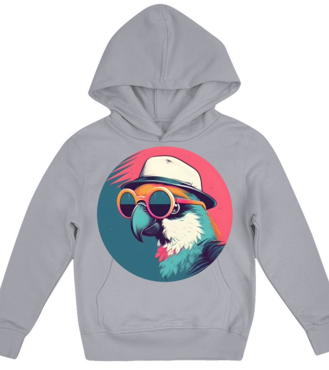 80s 90s Parrot Lovers Vintage Kids Hoodie