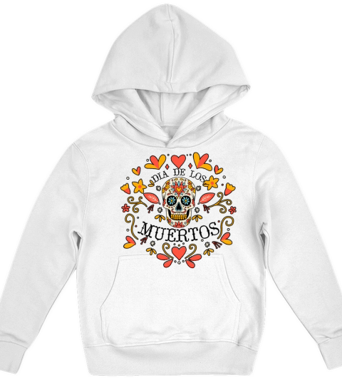 Dia De Los Muertos Day Of Dead Mexican Kids Hoodie