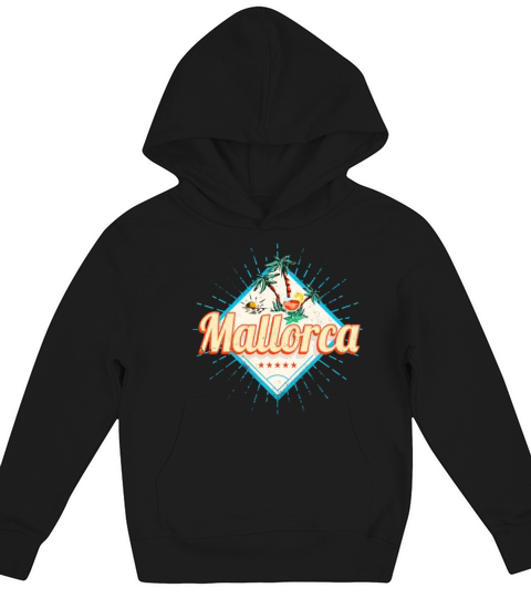 Majorca Balearic Island Retro Parrot Vintage Kids Hoodie
