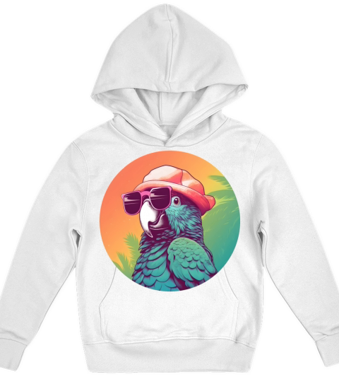 Retro Vintage Parrot Lovers Style Kids Hoodie