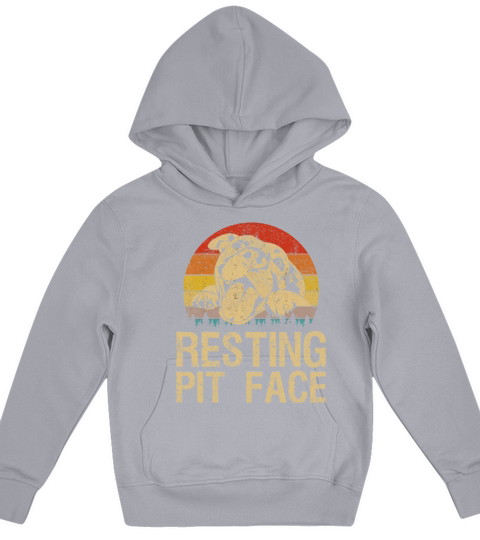 Vintage Pitbull Resting Pit Face - Pitbull Lovers Kids Hoodie