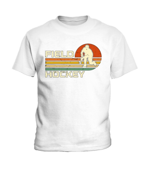 Field Hockey Retro Ice Hockey Loves Goalkeeper Kids T-Shirt