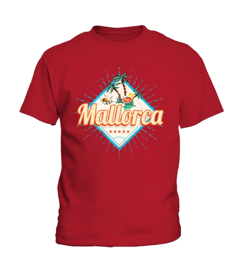 Majorca Balearic Island Retro Parrot Vintage Kids T-Shirt