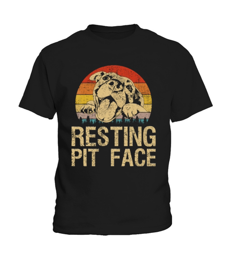 Vintage Pitbull Resting Pit Face - Pitbull Lovers Kids T-Shirt