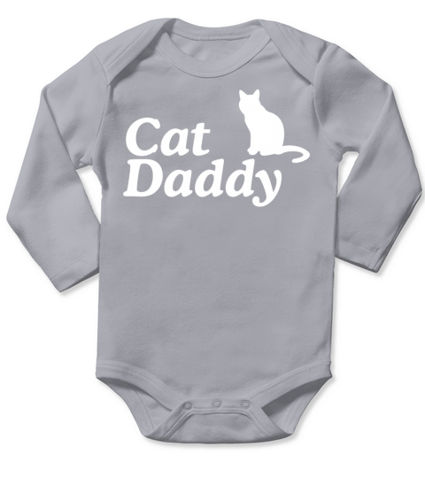 Cat Daddy Fathers Day Long Sleeve Baby One-Piece