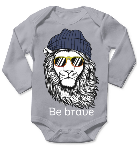 Roaring Creativity Fearless Design for the Lionhea Long Sleeve Baby One-Piece