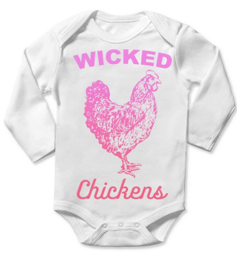 Wicked Chickens Long Sleeve Baby One-Piece