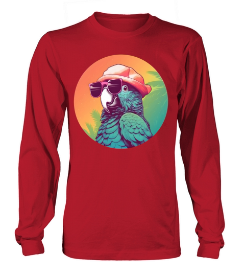 Retro Vintage Parrot Lovers Style Long sleeved Unisex