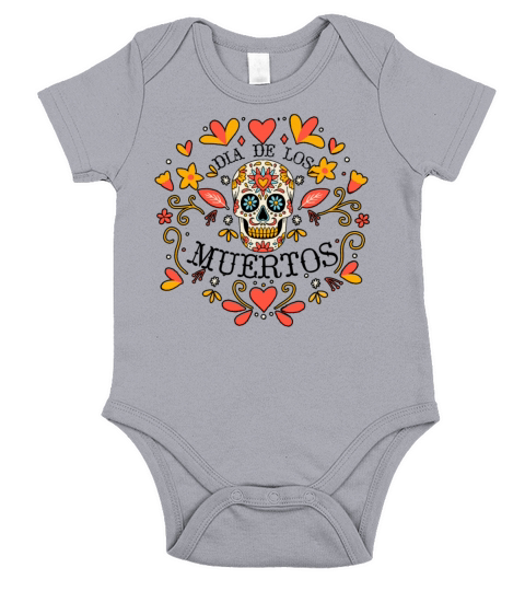 Dia De Los Muertos Day Of Dead Mexican Short Sleeve Baby One-Piece