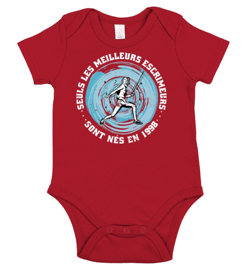 Fencers born in 1998 Birthday Vintage Short Sleeve Baby One-Piece