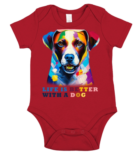 Life Is Better with a Dog Short Sleeve Baby One-Piece