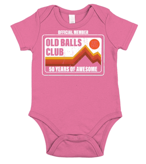 Men s Funny 50th Birthday Old Balls Club 50 Short Sleeve Baby One-Piece