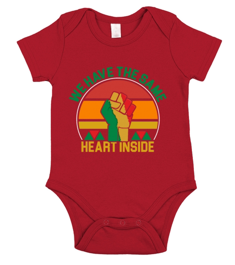 The Same Heart Inside Black History Juneteenth Short Sleeve Baby One-Piece