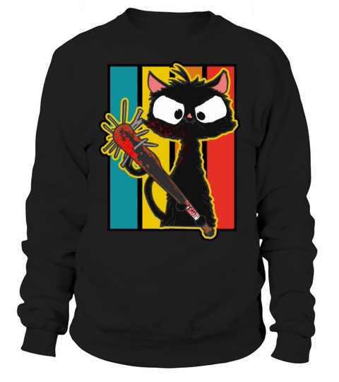 Halloween Retro Cat Vintage Cat Sweatshirt Unisex