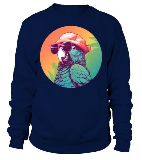 Retro Vintage Parrot Lovers Style Sweatshirt Unisex